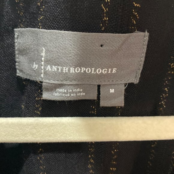Anthropologie black gold sequin tiered tunic top m - Picture 6 of 8